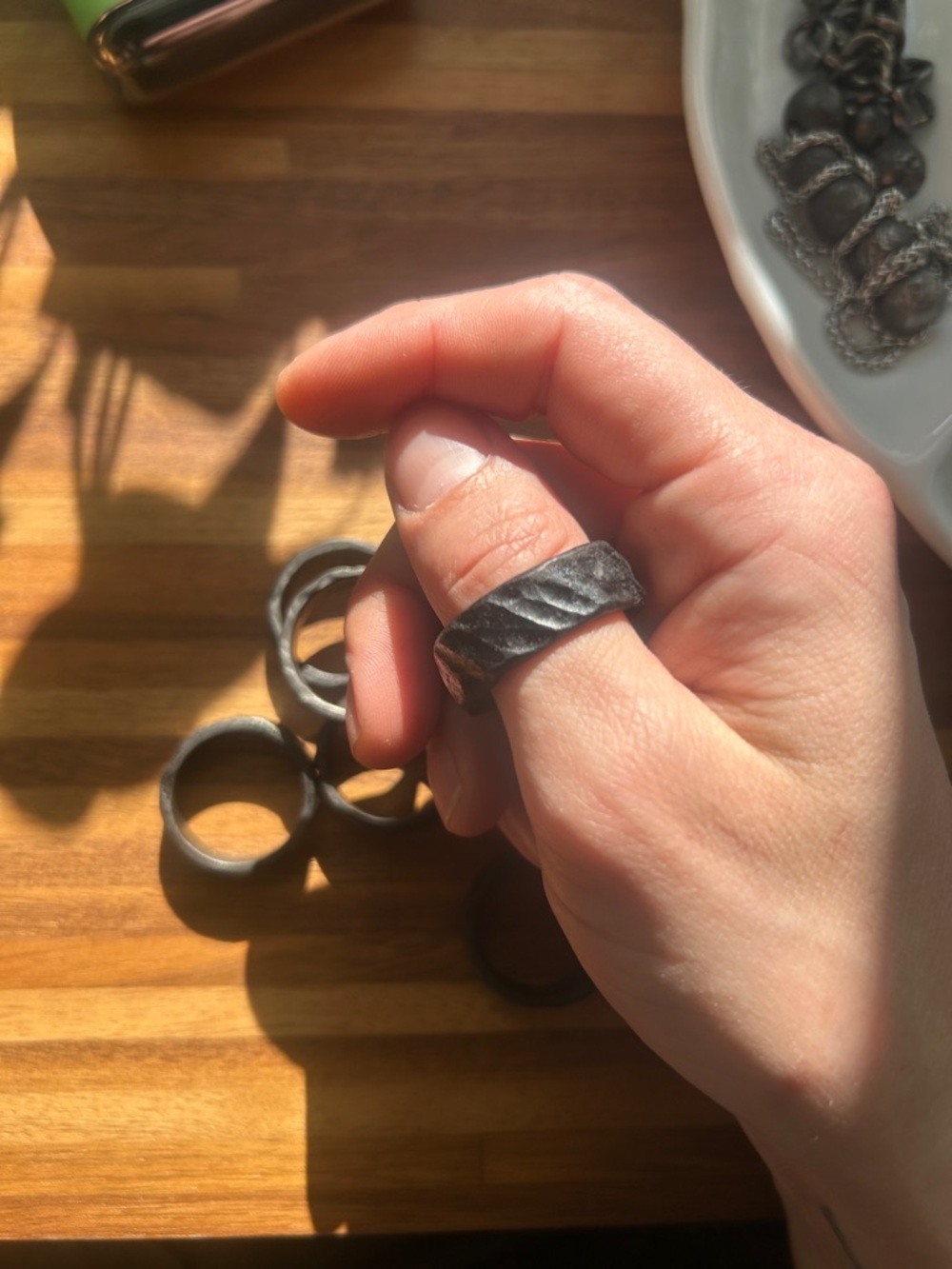 Handcrafted Dark Metal Rings - Multiple Available - Picture 2 of 3